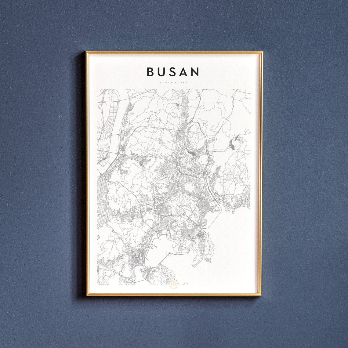 Busan South Korea Busan Map Busan Print Busan Wall Art | Etsy