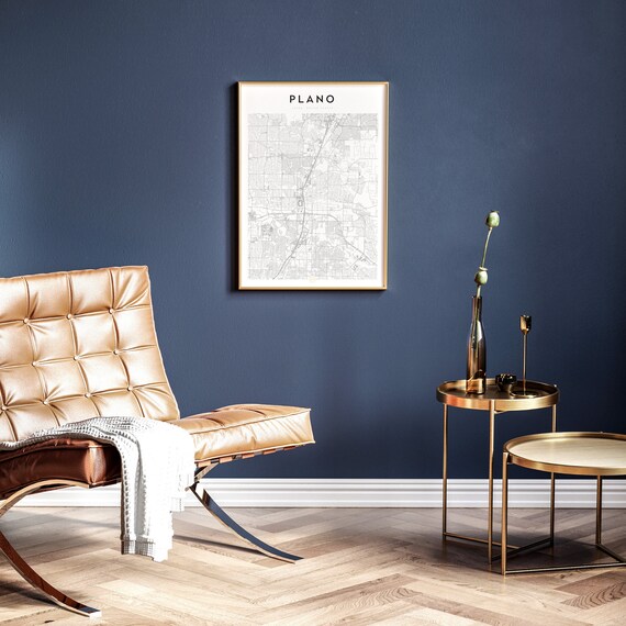 Plano Map Print Print Poster Wall Decor Map Map Art Etsy