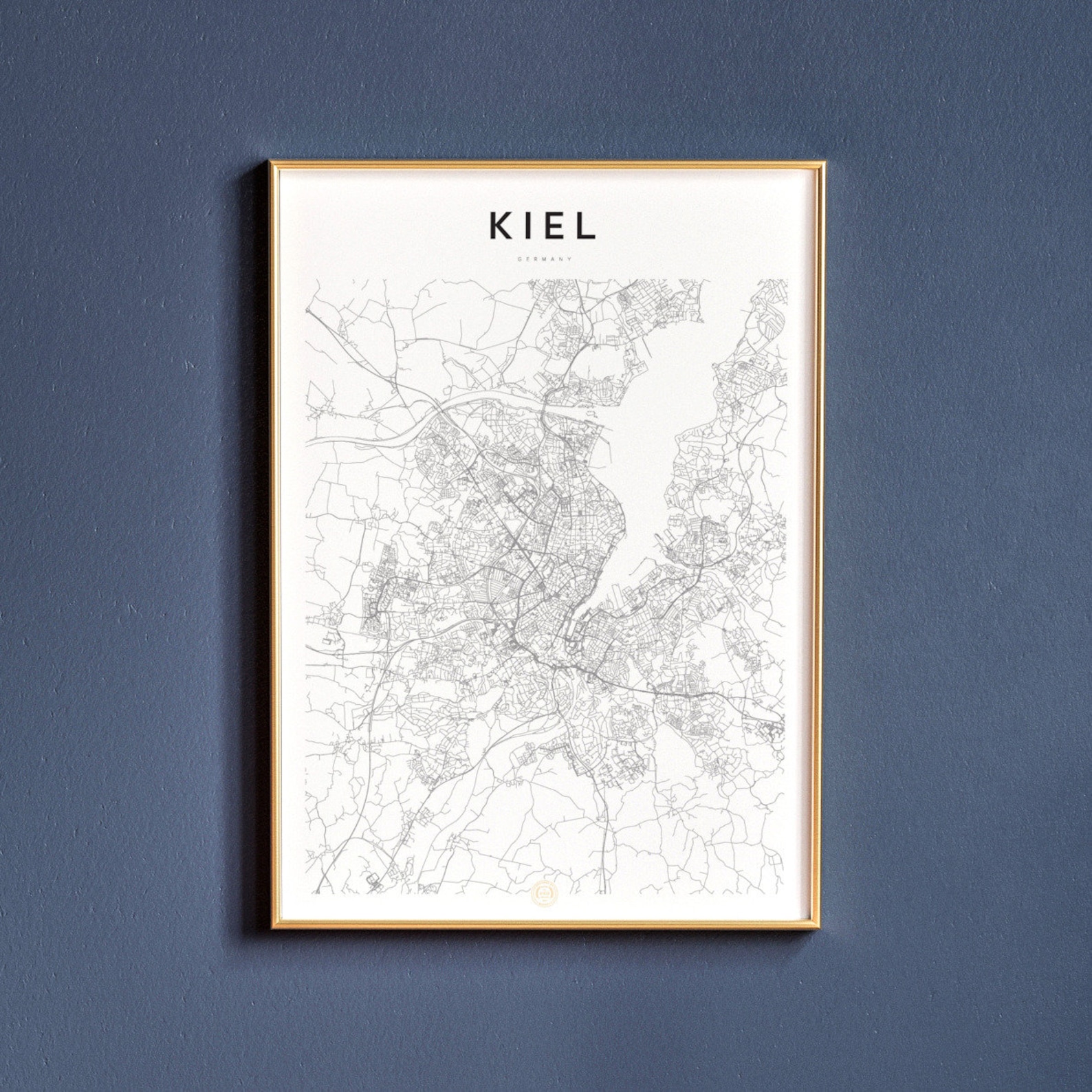 Kiel Germany Kiel Map Kiel Print Kiel Wall Art Kiel Art | Etsy