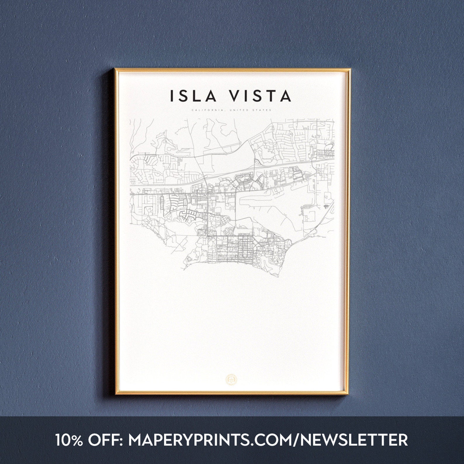 Isla Vista California Isla Vista map Isla Vista print Isla | Etsy