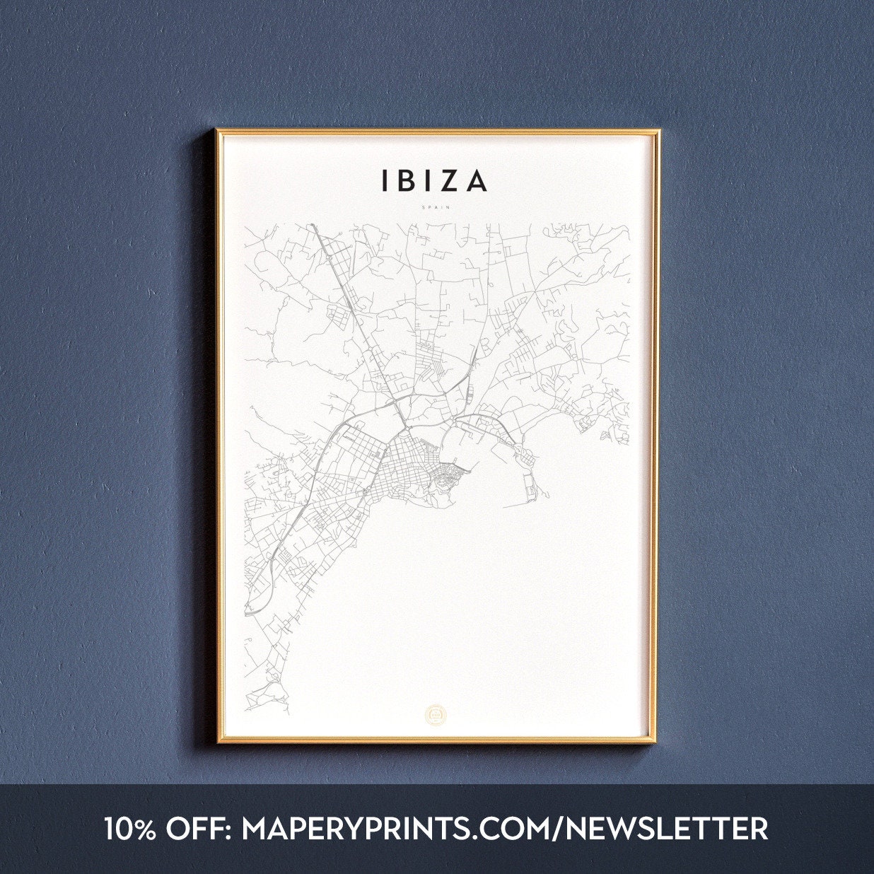 pic Ibiza Map Print etsy