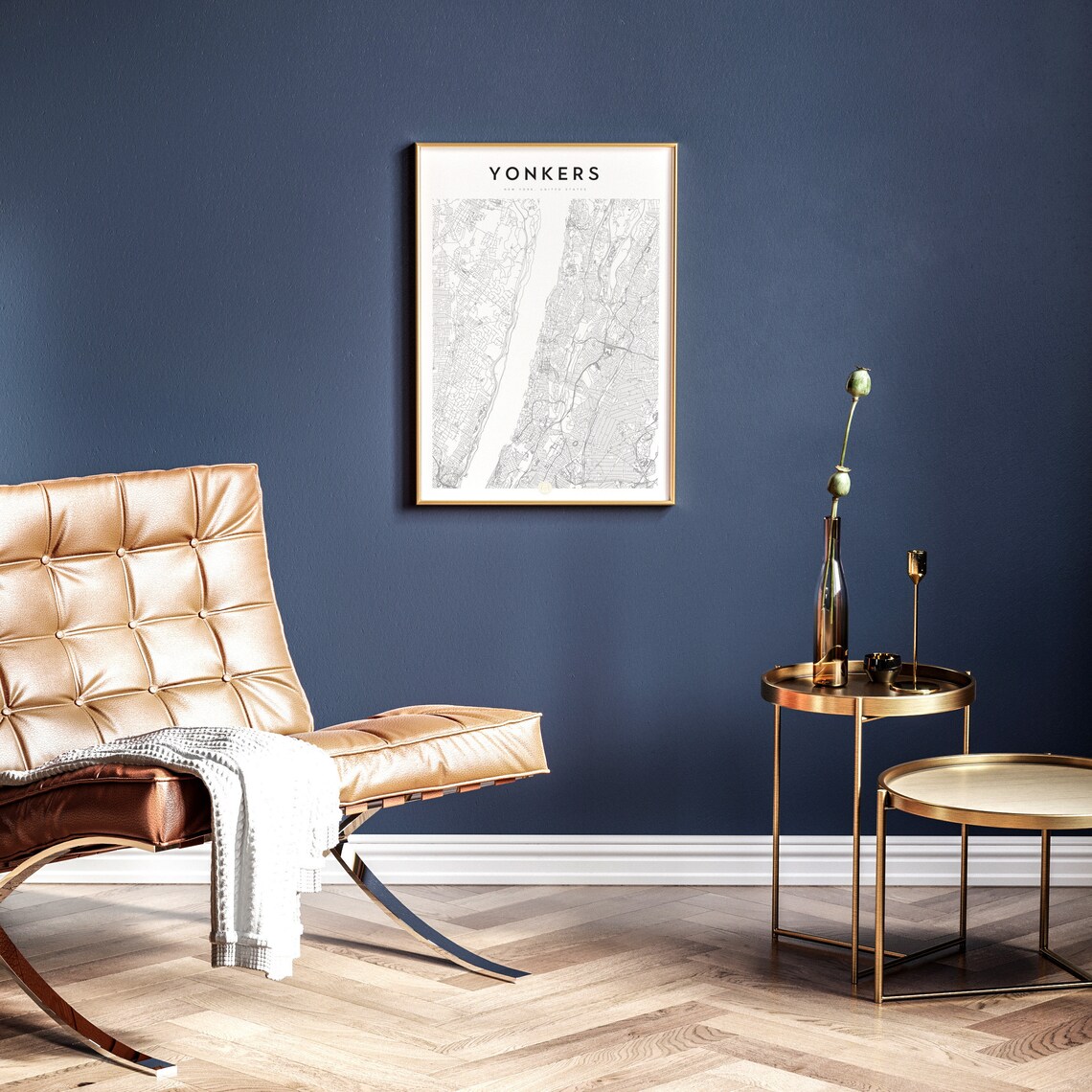 Yonkers New York Yonkers map Yonkers print Yonkers wall Etsy