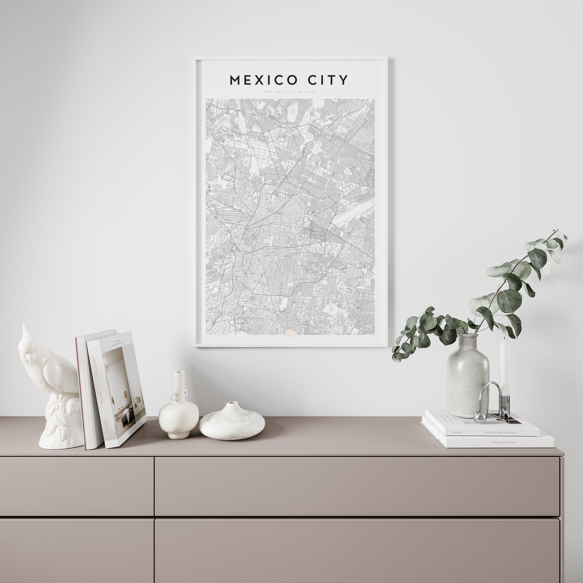 Mexico City Mexico City Mexico City Map Mexico City Print | Etsy