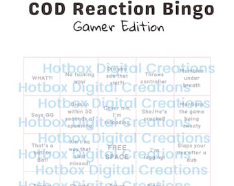 Tarjetas de bingo de reacción de videojuegos definitivas: ¡reacciones y jerga de jugadores divertidas para noches de juegos, fiestas de transmisión y juegos casuales!