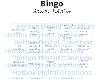 Tarjetas de bingo de reacción de videojuegos definitivas: ¡reacciones y jerga de jugadores divertidas para noches de juegos, fiestas de transmisión y juegos casuales!