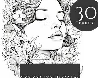 Libro para colorear de mindfulness para aliviar el estrés, volumen 1: relajación y calma a través del arte - Páginas para colorear para adultos imprimibles