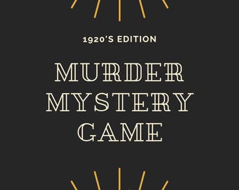 Juego de misterio y asesinato de los años 40: juego de detectives digital e imprimible: novela policíaca con temática de los años cuarenta. Hasta 18 personajes