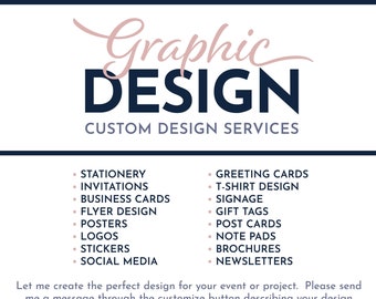 Graphic Design Services | Custom Project Design | Digital Files | Unique Designs