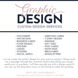 Graphic Design Services | Custom Project Design | Digital Files | Unique Designs