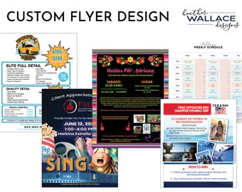 Custom Flyer Designed for Your Event, Business, Social Media or Newsletter | Two Sided Flyer Design