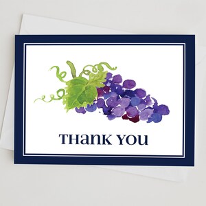 Set aus 10 Aquarell Trauben Dankeskarten mit Umschlägen. Vervollkommnen Sie für persönlichen Gebrauch, Geschenk geben, Geburtstag und danke Geschenke.