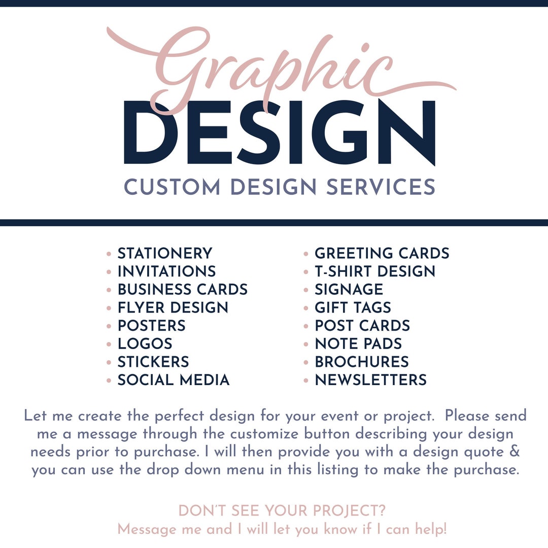 Graphic Design Services Custom Project Design Digital Files Unique Designs  