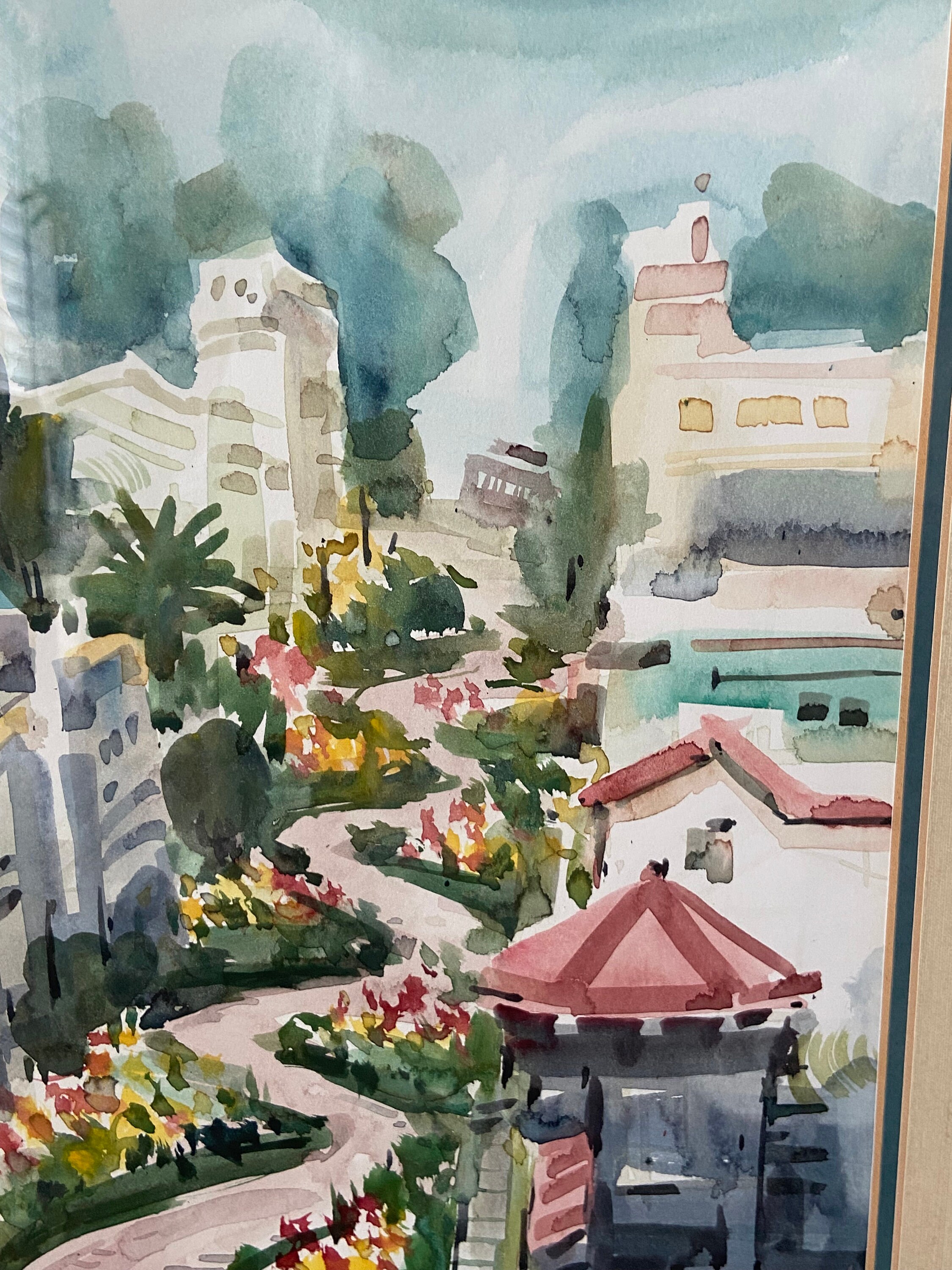 Original Sun Ying Vintage Watercolor of San Fran's Lombard