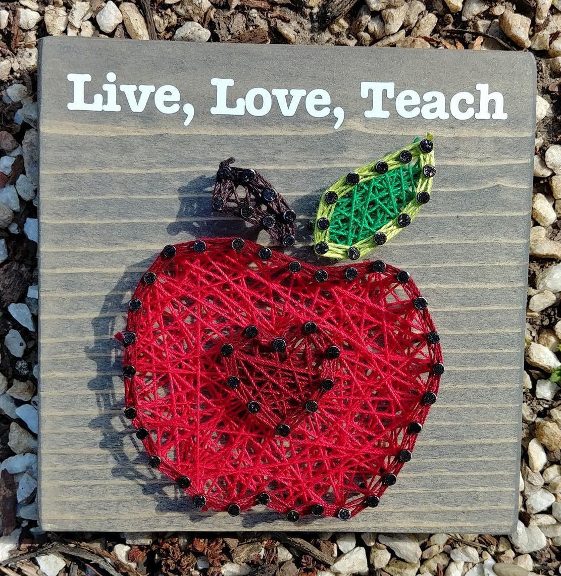Apple Stringtemplate Digital Download-string Art Template Apple Teacher SVG - Etsy
