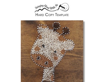 Giraffe String Art Template - Card Stock Template