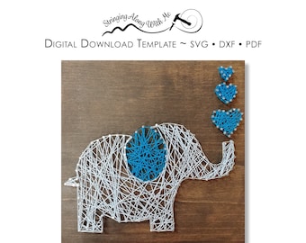 Digital Download-string Art Template Baby Elephant SVG - Etsy