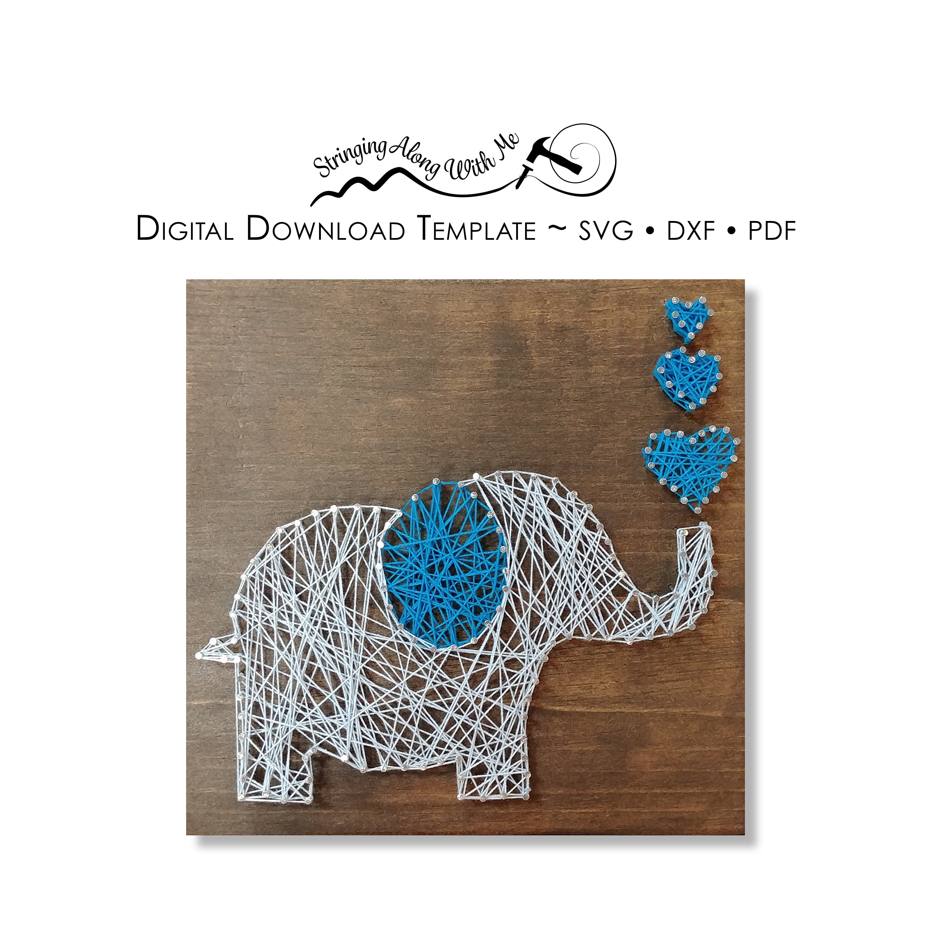 String Art Excavator, String Art Construction, Boys Nursery Decor