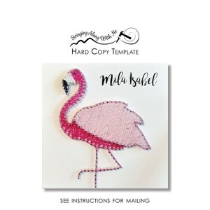 Hard Copy Template-String Art Template- Flamingo - ***Mailed Cut Out*** This will change your life.