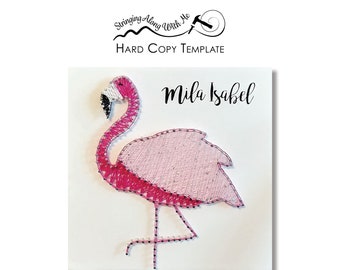 Flamingo String Art Template - Card Stock Template