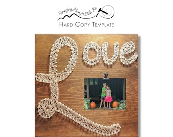 Love Photo Frame String Art Template – Card Stock Template