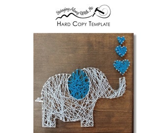 Baby Elephant String Art Template - Card Stock Template