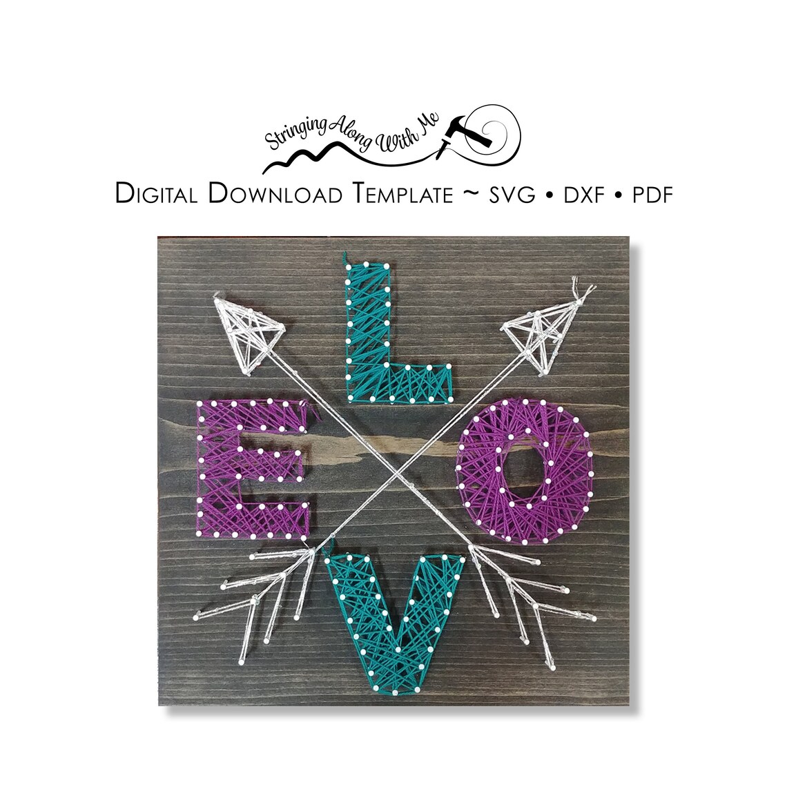 Digital Download-string Art Template Love Arrows SVG | Etsy