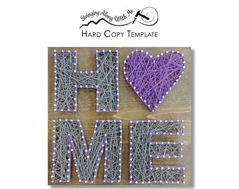 Home with Heart String Art Template- Card Stock Template