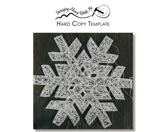 Snowflake String Art Template- Card Stock Template