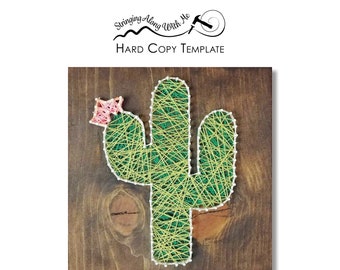 Hard Copy Template-String Art Template- Cactus - ***Mailed Cut Out*** This will change your life.