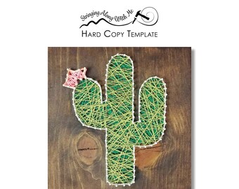 Cactus String Art Template - Card Stock Template