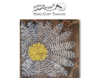 Daisy String Art Template- Card Stock Template