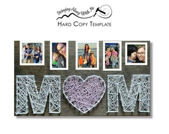 Mom Photo Frame String Art Template - Card Stock Template