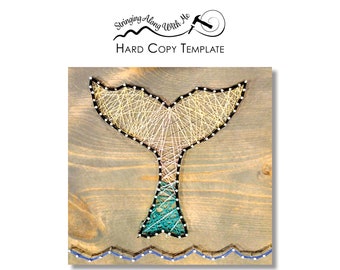 Mermaid Tail String Art Template - Card Stock Template