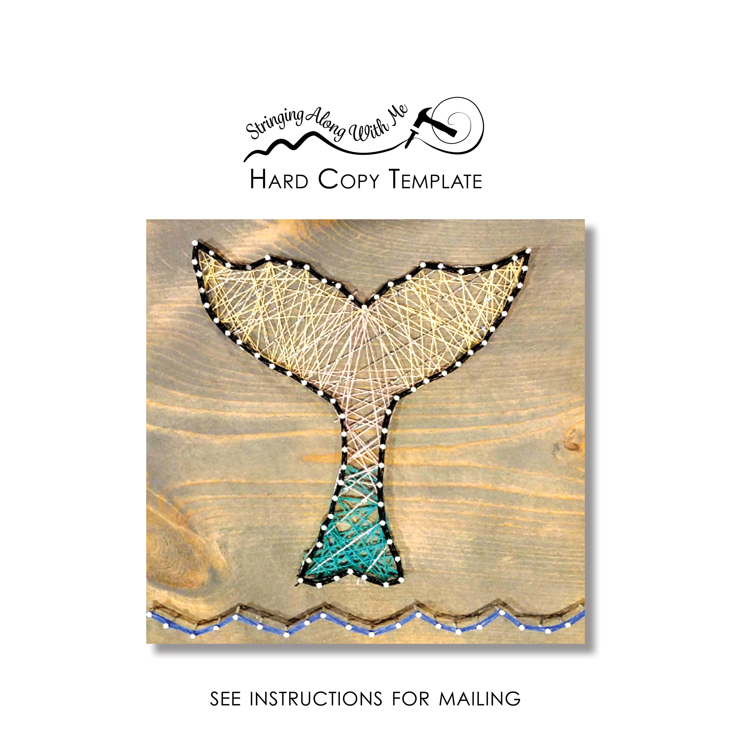 Hard Copy Template-string Art Template Mermaid Tail - Etsy