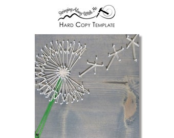 Dandelion String Art Template – Custom Size, Card Stock Template