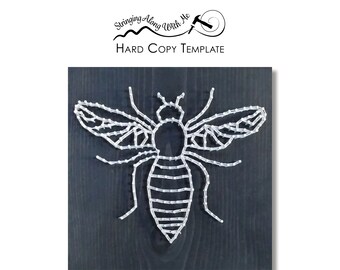 Bee String Art Template - Card Stock Template