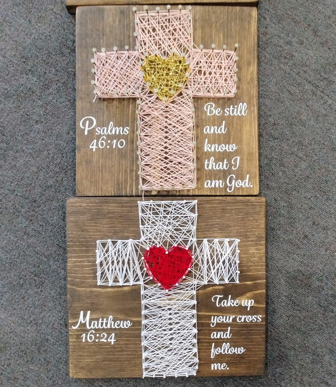 Cross With Heart String Art Template SVG, DXF, PDF (digital Download
