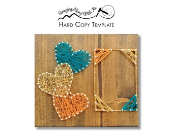 Heart Picture Frame String Art Template - Card Stock Template