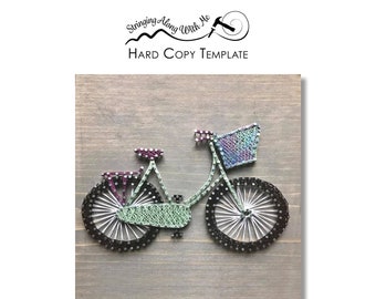 Hard Copy Template-String Art Template- Bicycle - ***Mailed Cut Out*** This will change your life.
