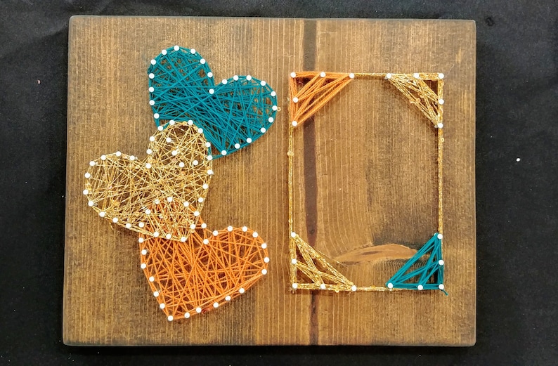 digital download string art template heart picture frame