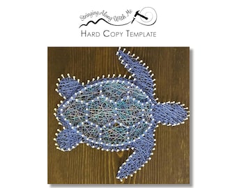 Sea Turtle String Art Template - Card Stock Template