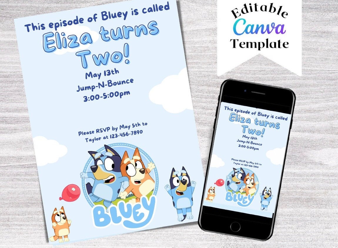 Hot bluey blue dog theme decorazione per feste di compleanno bandiera a  palloncino tirando la carta della torta inserimento di palloncini per cani  con set di compleanno per bambini - AliExpress