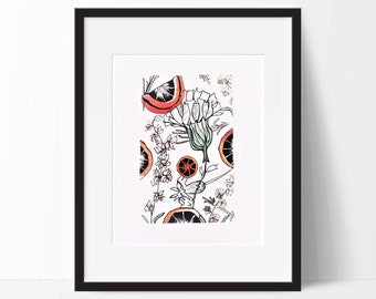 Chamomile, Lavender, & Bergamot Print
