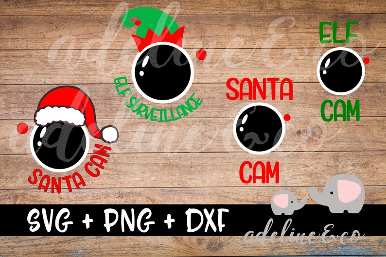 Santa Cam Svg Elf Surveillance Png Dxf Christmas Cut Etsy