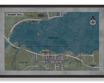 Silent Hill 2 Map Poster 11 x 17 + FREE Dog Sticker