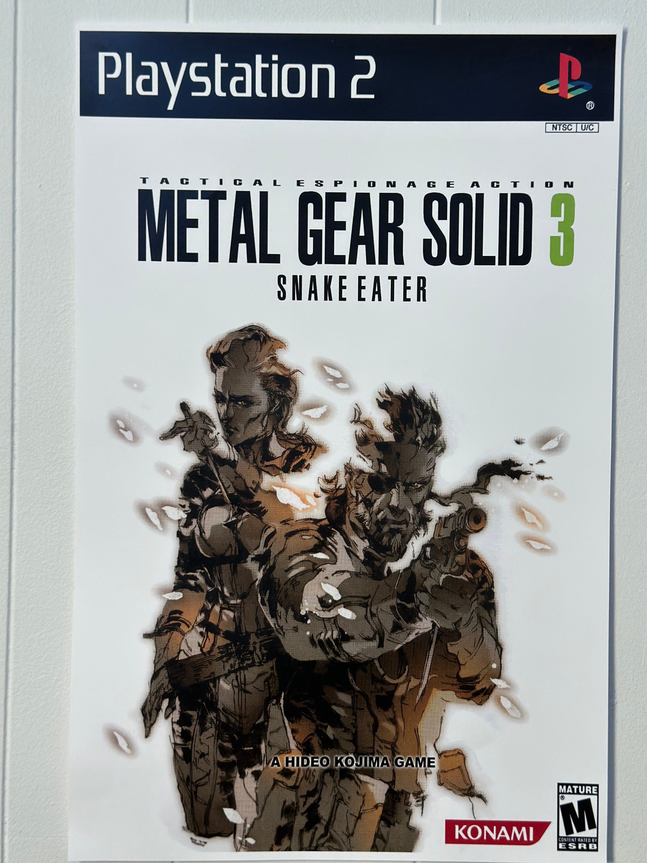 Metal Gear Solid 3 Vintage PS2 POSTER - 11x17 - Etsy