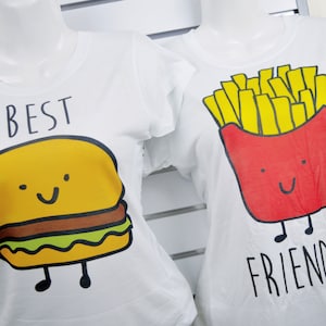 Best Friends Hamburger and Fries shirts per shirt image 1