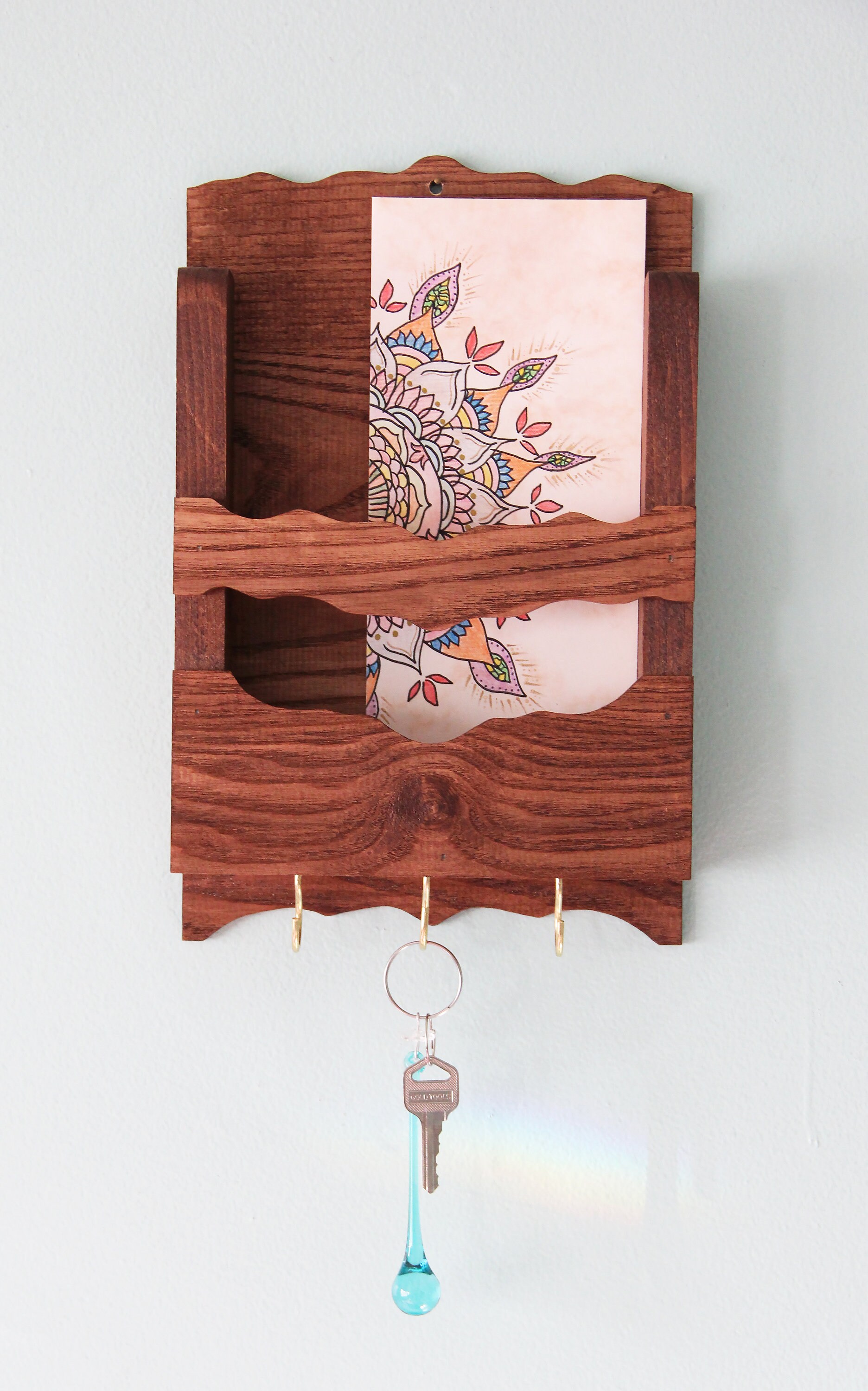 Key Holder Wall Key Holder Wall Hanging Wooden Decor Home Etsy Canada