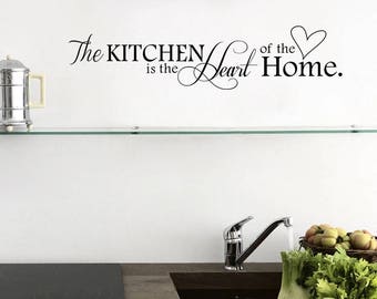 The Kitchen is the Heart of the Home #2-Vinyl Wall Decal Kitchen Decor