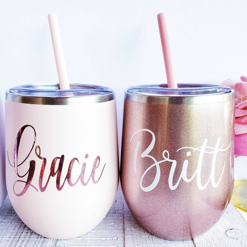 gold wine tumbler